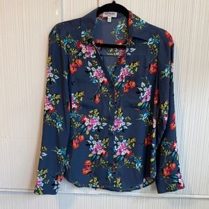 Express Slim Fit Portofino Shirt Blouse